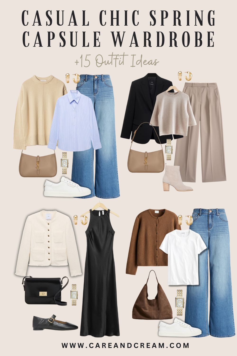 Casual Chic Spring Capsule Wardrobe 2025 + 15 Outfit Ideas